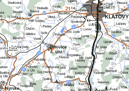 Mapa Janovice nad Úhlavou